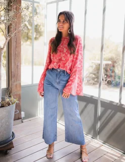 Chemisiers & Blouses-EASY-CLOTHES Blouse Hopi CREATION - rougeEasy Clothes Rouge