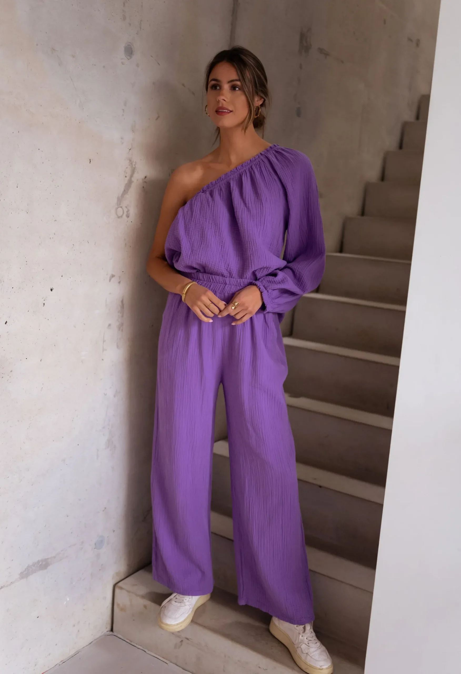 Chemisiers & Blouses-EASY-CLOTHES Blouse Hortense - mauveEasy Clothes Mauve
