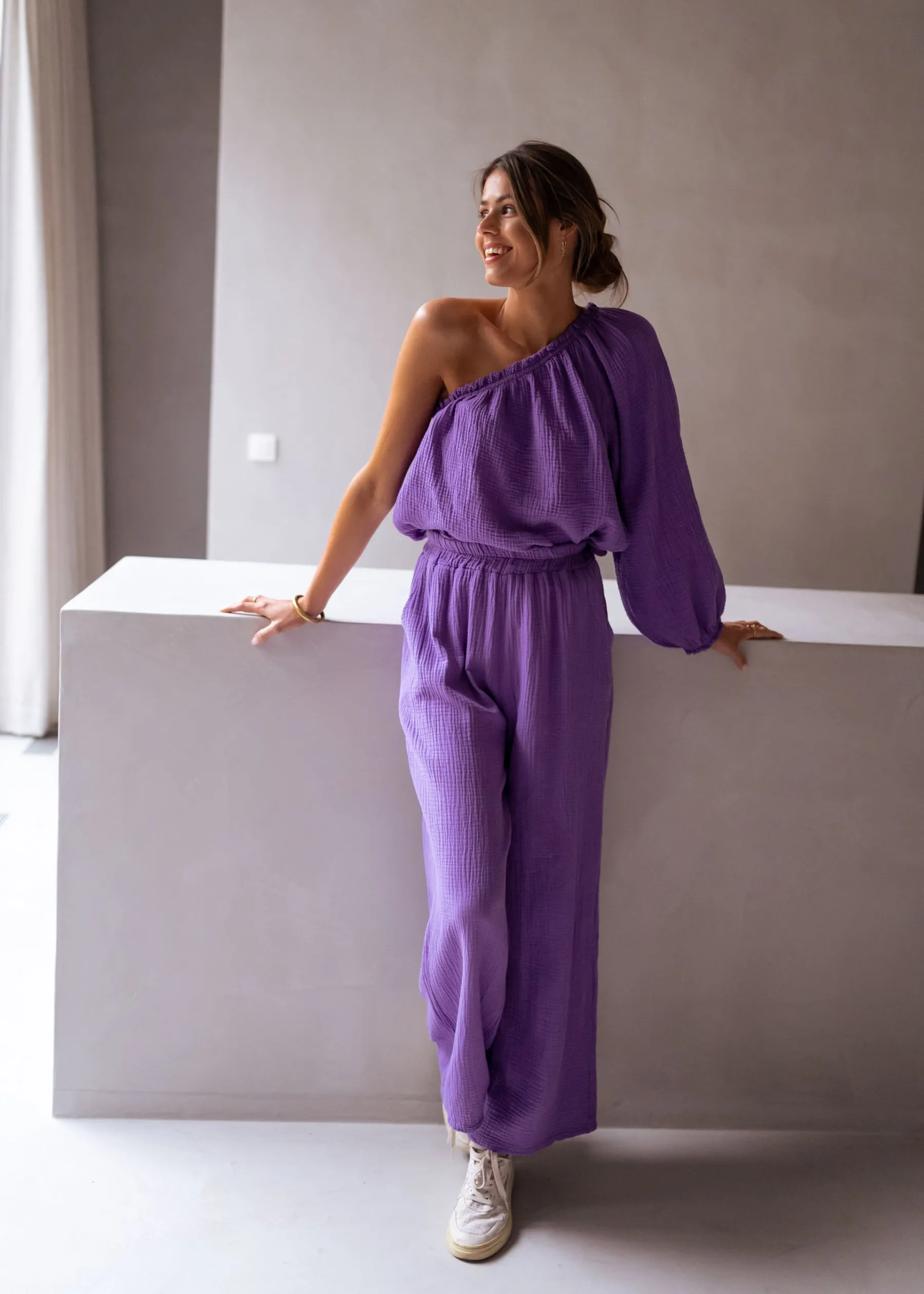 Chemisiers & Blouses-EASY-CLOTHES Blouse Hortense - mauveEasy Clothes Mauve