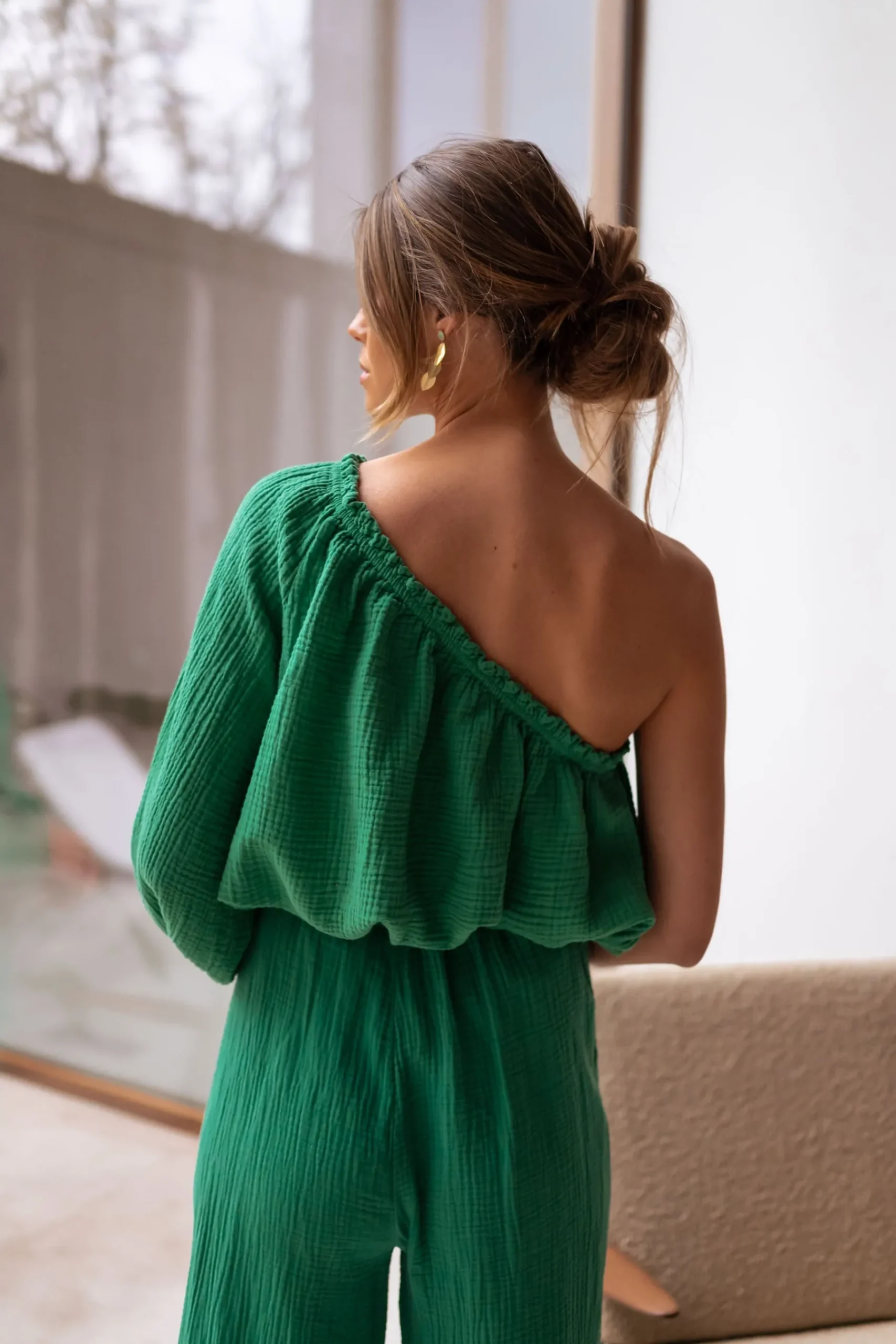 Chemisiers & Blouses-EASY-CLOTHES Blouse Hortense - verteEasy Clothes Verte