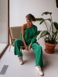 Chemisiers & Blouses-EASY-CLOTHES Blouse Hortense - verteEasy Clothes Verte