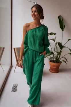 Chemisiers & Blouses-EASY-CLOTHES Blouse Hortense - verteEasy Clothes Verte