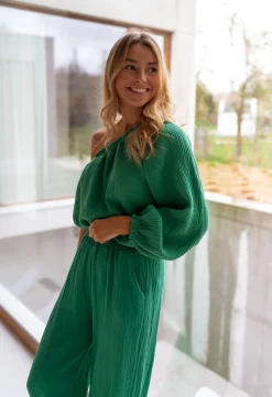 Chemisiers & Blouses-EASY-CLOTHES Blouse Hortense - verteEasy Clothes Verte