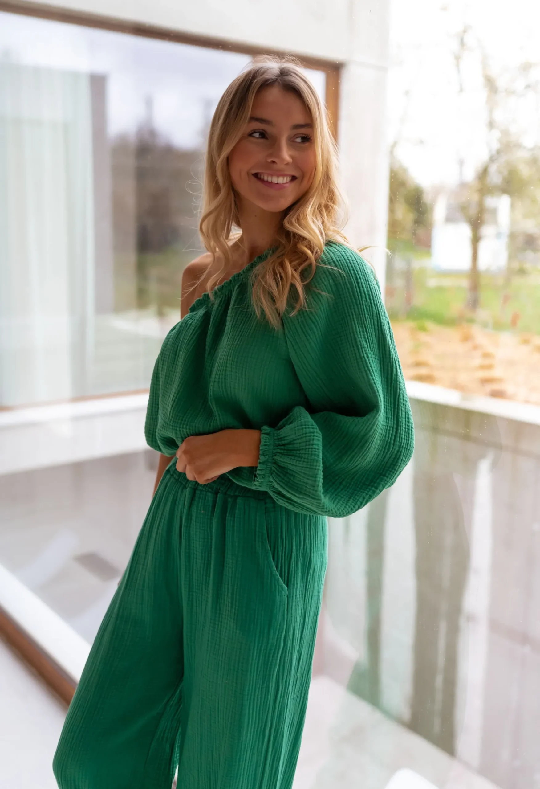 Chemisiers & Blouses-EASY-CLOTHES Blouse Hortense - verteEasy Clothes Verte