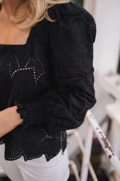 Chemisiers & Blouses-EASY-CLOTHES Blouse Jody CREATION - noireEasy Clothes Noire       