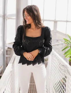 Chemisiers & Blouses-EASY-CLOTHES Blouse Jody CREATION - noireEasy Clothes Noire