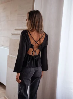 Chemisiers & Blouses-EASY-CLOTHES Blouse Joma - noireEasy Clothes Noire