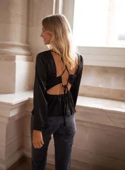 Chemisiers & Blouses-EASY-CLOTHES Blouse Joma - noireEasy Clothes Noire