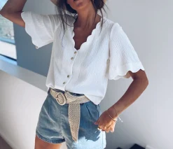 Chemisiers & Blouses-EASY-CLOTHES Blouse Kathy - blancheEasy Clothes Blanche