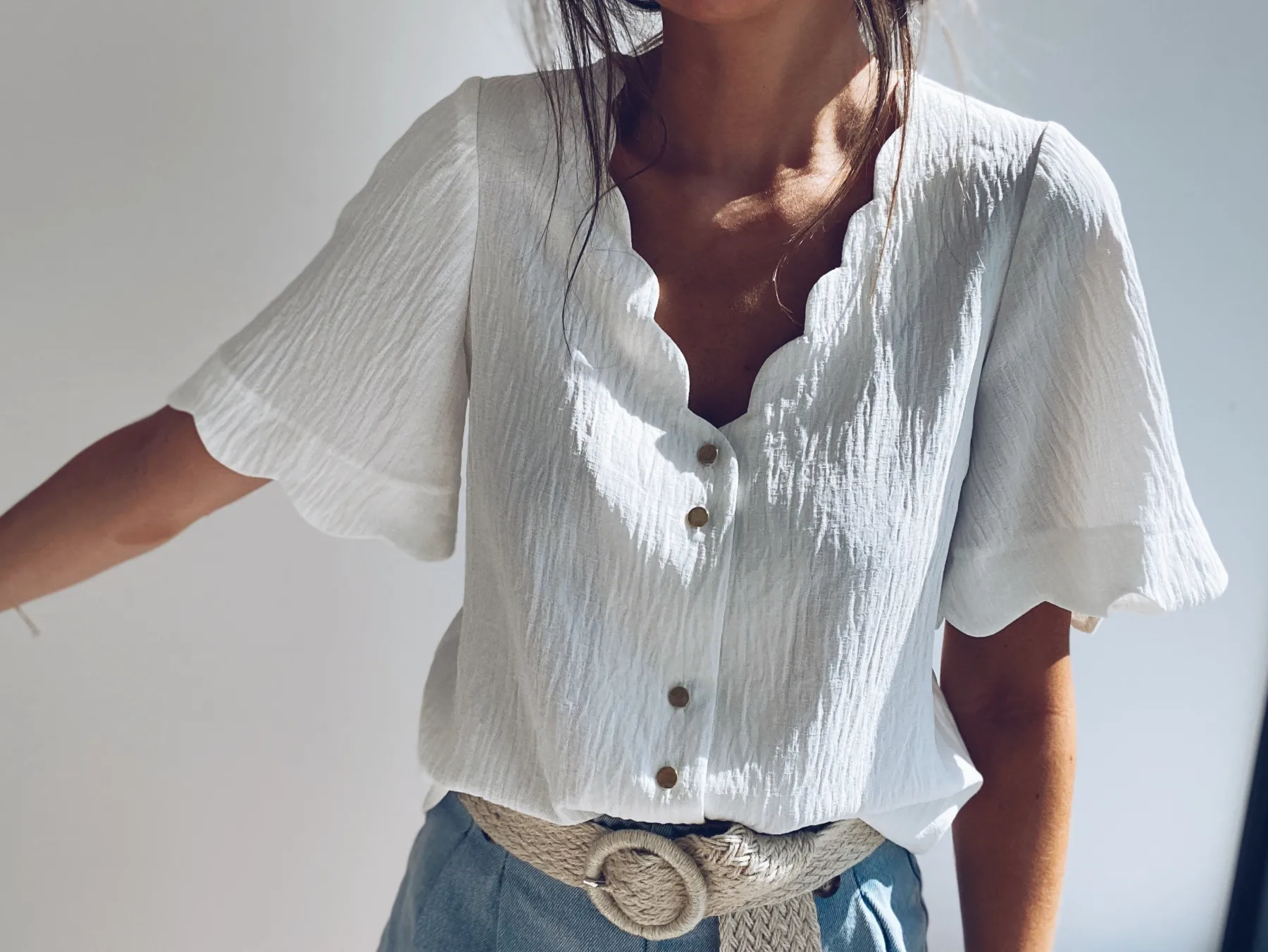 Chemisiers & Blouses-EASY-CLOTHES Blouse Kathy - blancheEasy Clothes Blanche