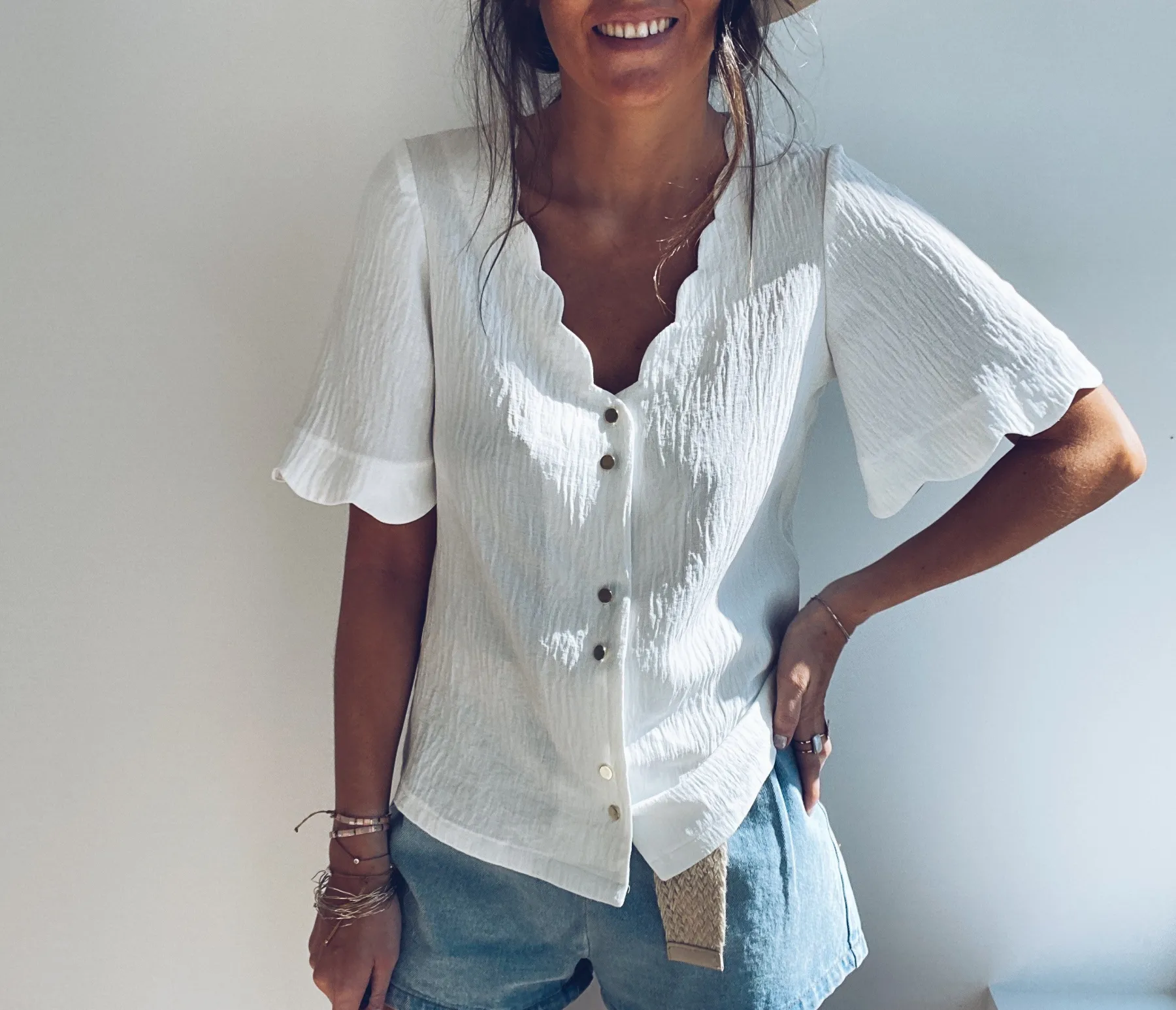 Chemisiers & Blouses-EASY-CLOTHES Blouse Kathy - blancheEasy Clothes Blanche