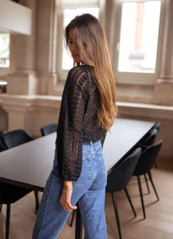 Chemisiers & Blouses-EASY-CLOTHES Blouse Laslo - noireEasy Clothes Noire       