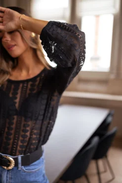Chemisiers & Blouses-EASY-CLOTHES Blouse Laslo - noireEasy Clothes Noire