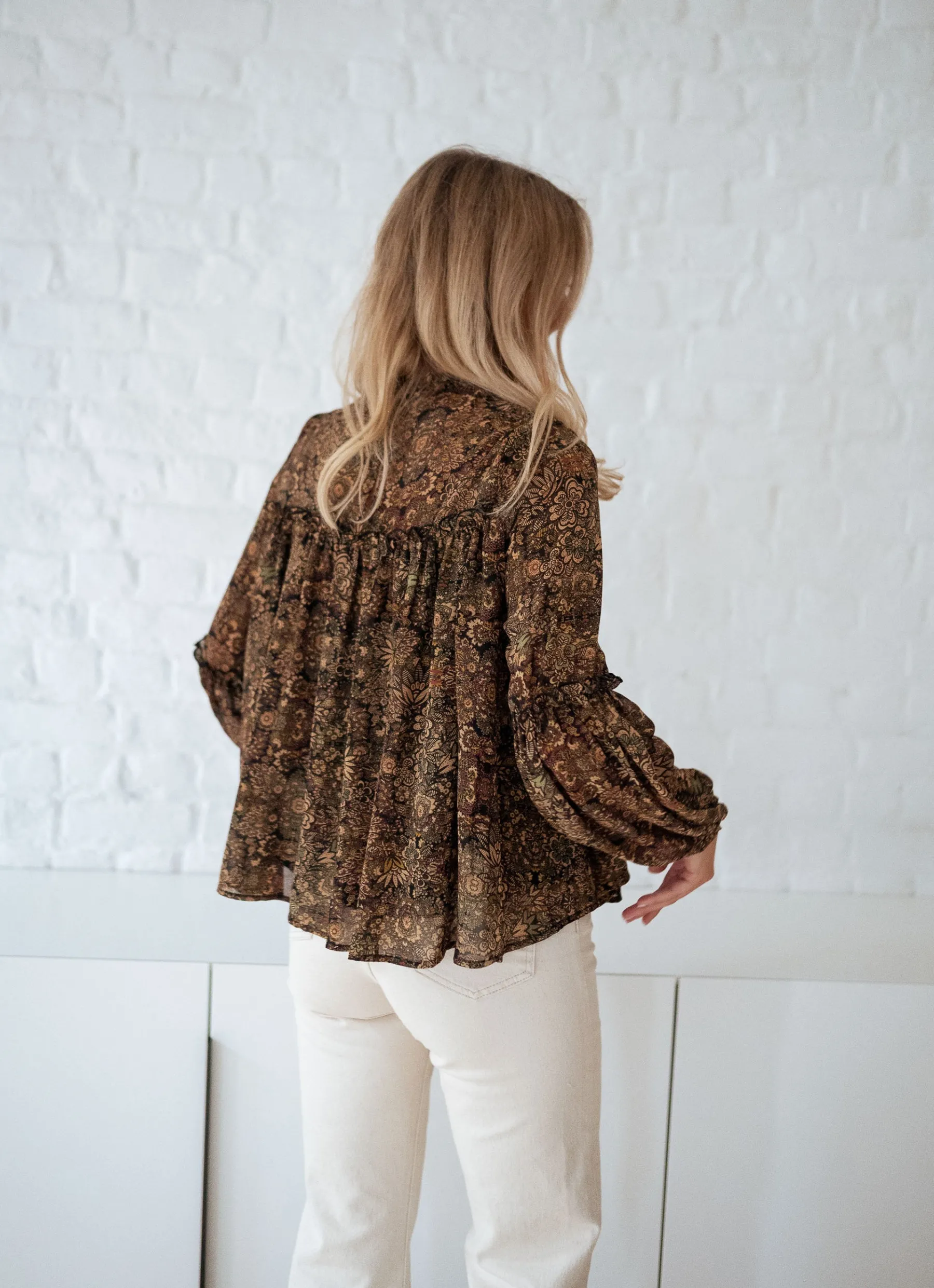 Chemisiers & Blouses-EASY-CLOTHES Blouse Luzy - à fleursEasy Clothes À fleurs