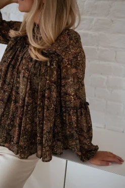 Chemisiers & Blouses-EASY-CLOTHES Blouse Luzy - à fleursEasy Clothes À fleurs