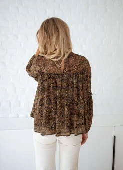Chemisiers & Blouses-EASY-CLOTHES Blouse Luzy - à fleursEasy Clothes À fleurs