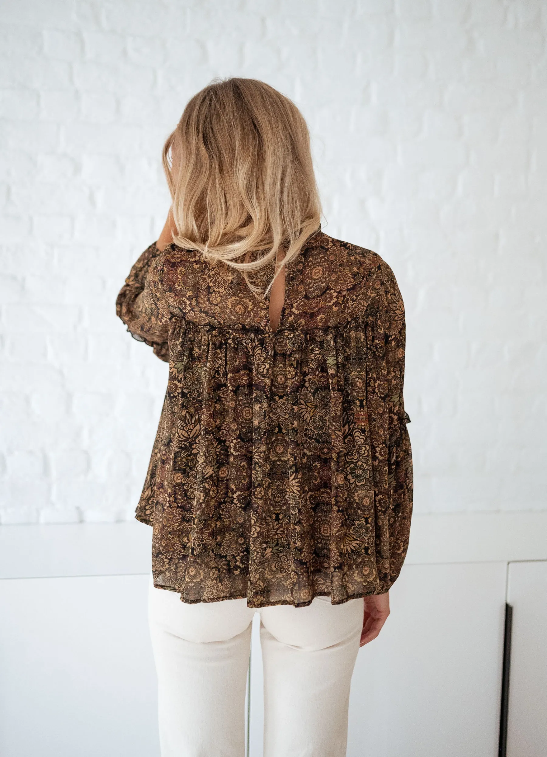 Chemisiers & Blouses-EASY-CLOTHES Blouse Luzy - à fleursEasy Clothes À fleurs