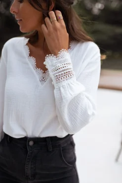 Chemisiers & Blouses-EASY-CLOTHES Blouse Marka - écrueEasy Clothes Écrue