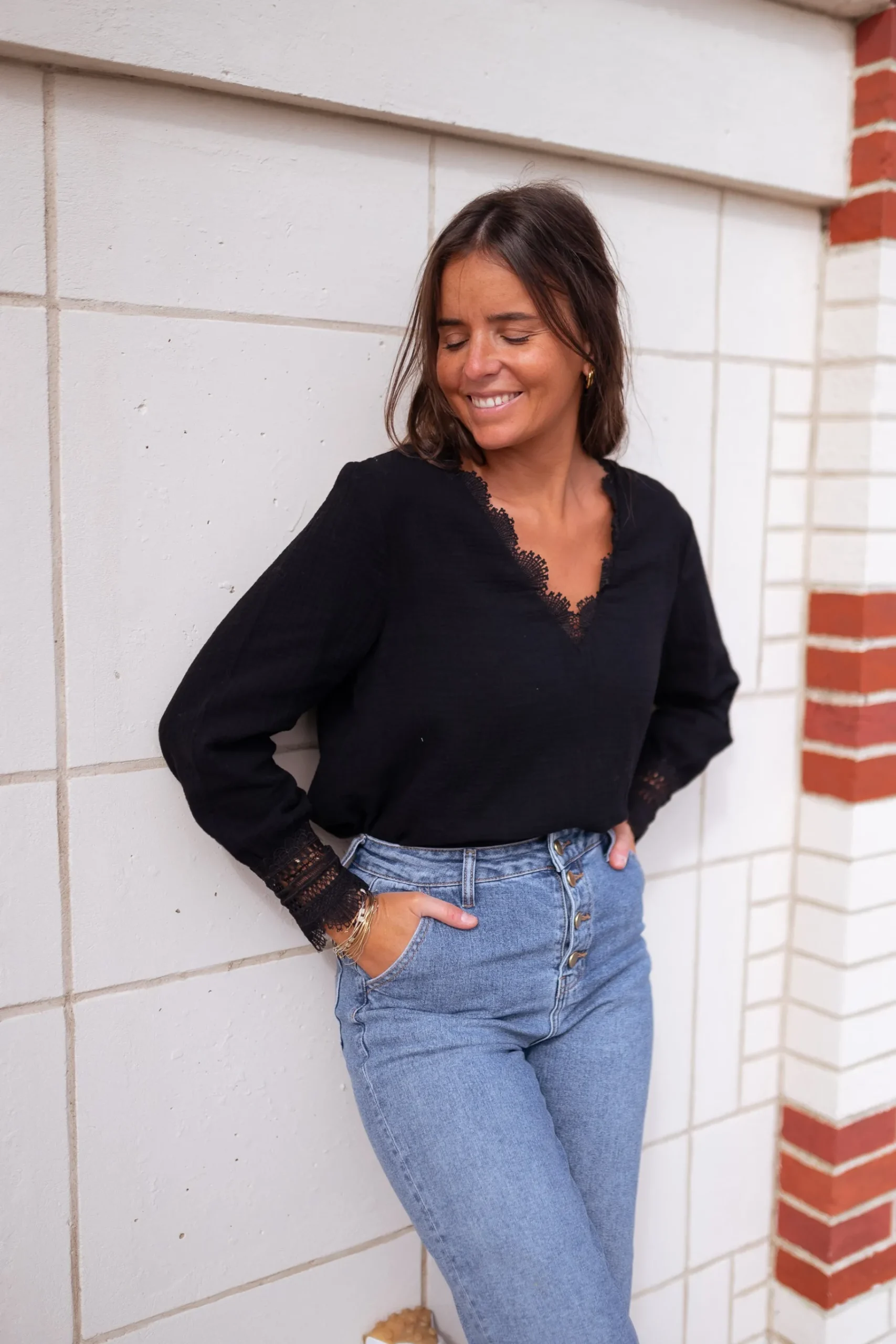 Chemisiers & Blouses-EASY-CLOTHES Blouse Marka - noireEasy Clothes Noire