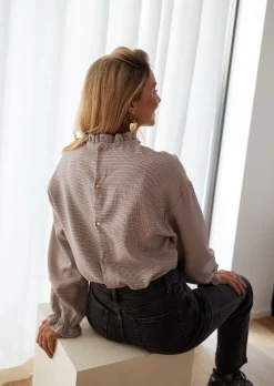 Chemisiers & Blouses-EASY-CLOTHES Blouse Maryse - à carreauxEasy Clothes À carreaux