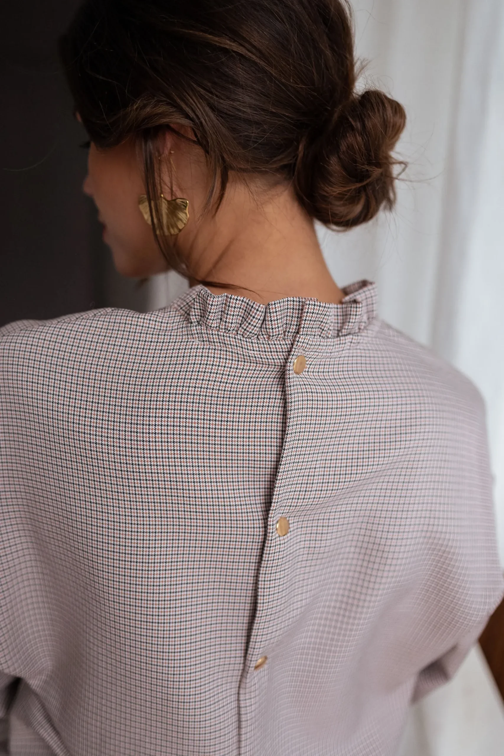 Chemisiers & Blouses-EASY-CLOTHES Blouse Maryse - à carreauxEasy Clothes À carreaux