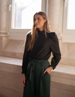 Chemisiers & Blouses-EASY-CLOTHES Blouse Meven - noireEasy Clothes Noire