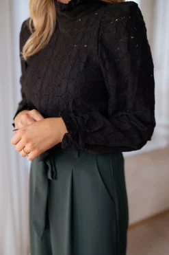 Chemisiers & Blouses-EASY-CLOTHES Blouse Meven - noireEasy Clothes Noire