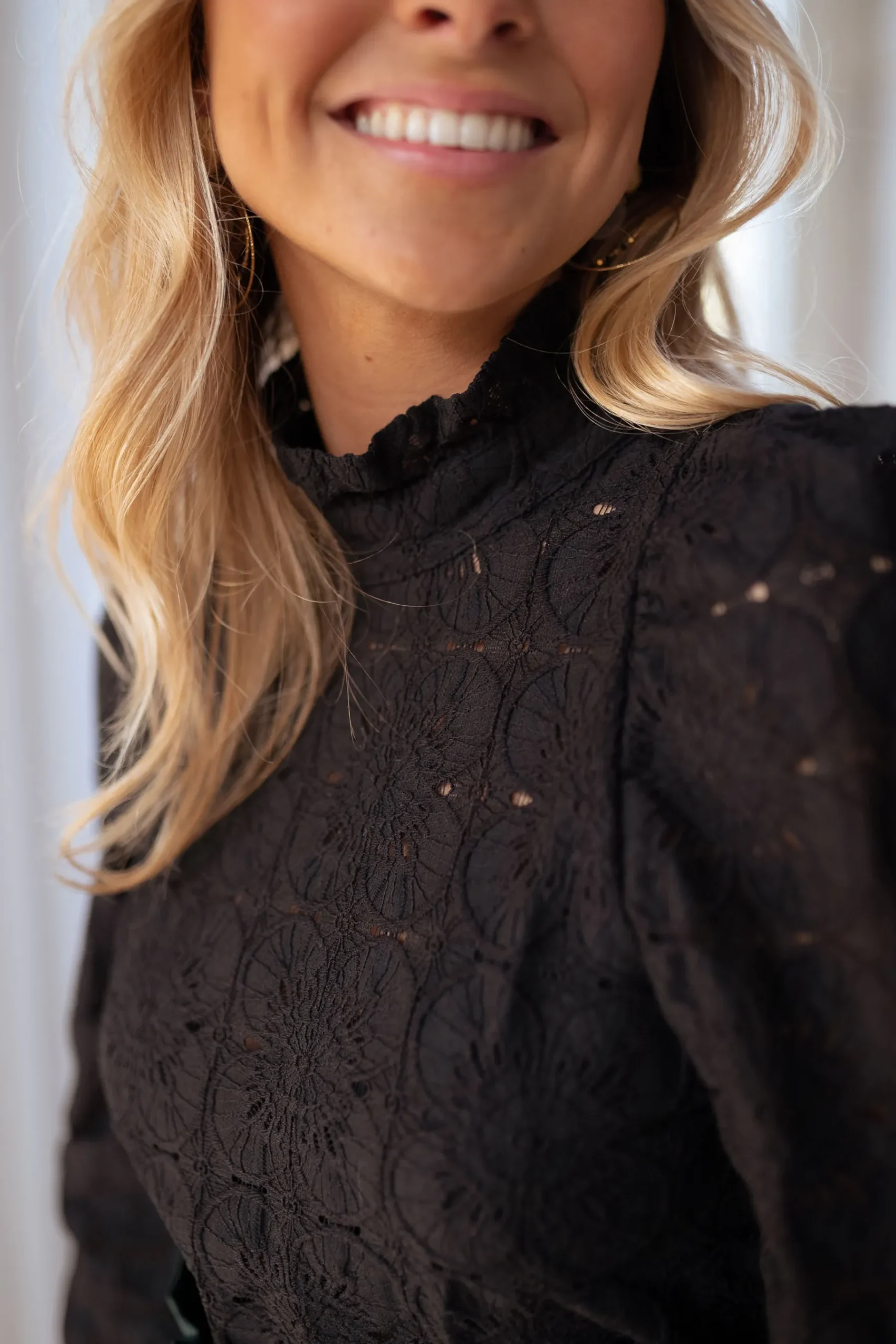 Chemisiers & Blouses-EASY-CLOTHES Blouse Meven - noireEasy Clothes Noire