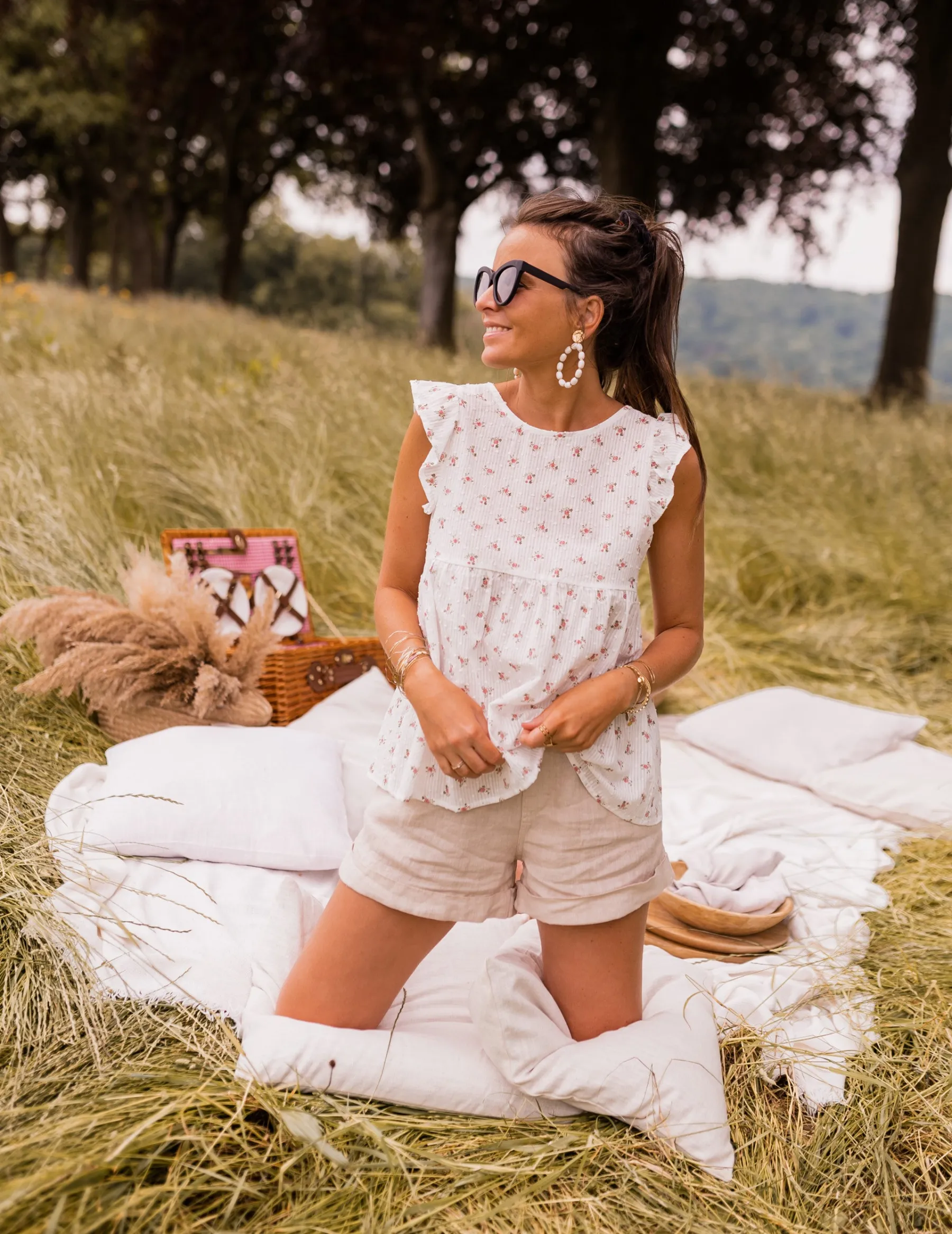 Chemisiers & Blouses-EASY-CLOTHES Blouse Miny - à fleursEasy Clothes À fleurs