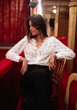 Chemisiers & Blouses-EASY-CLOTHES Blouse Morgane - blancheEasy Clothes Blanche       