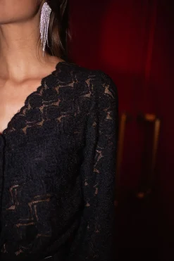Chemisiers & Blouses-EASY-CLOTHES Blouse Morgane - noireEasy Clothes Noire