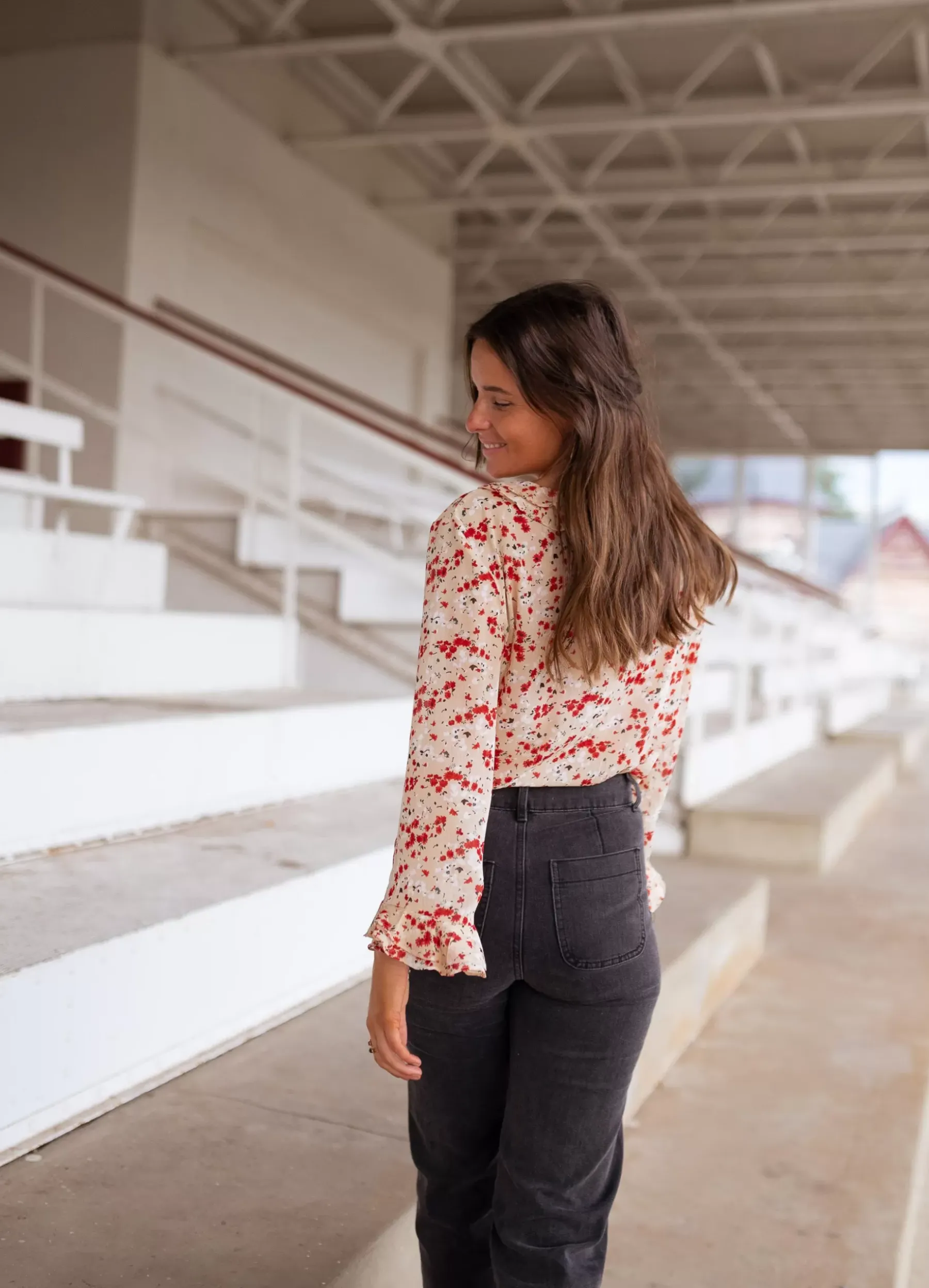 Chemisiers & Blouses-EASY-CLOTHES Blouse Olympe - à fleursEasy Clothes À fleurs