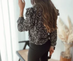 Chemisiers & Blouses-EASY-CLOTHES Blouse Ophé - noireEasy Clothes Noire