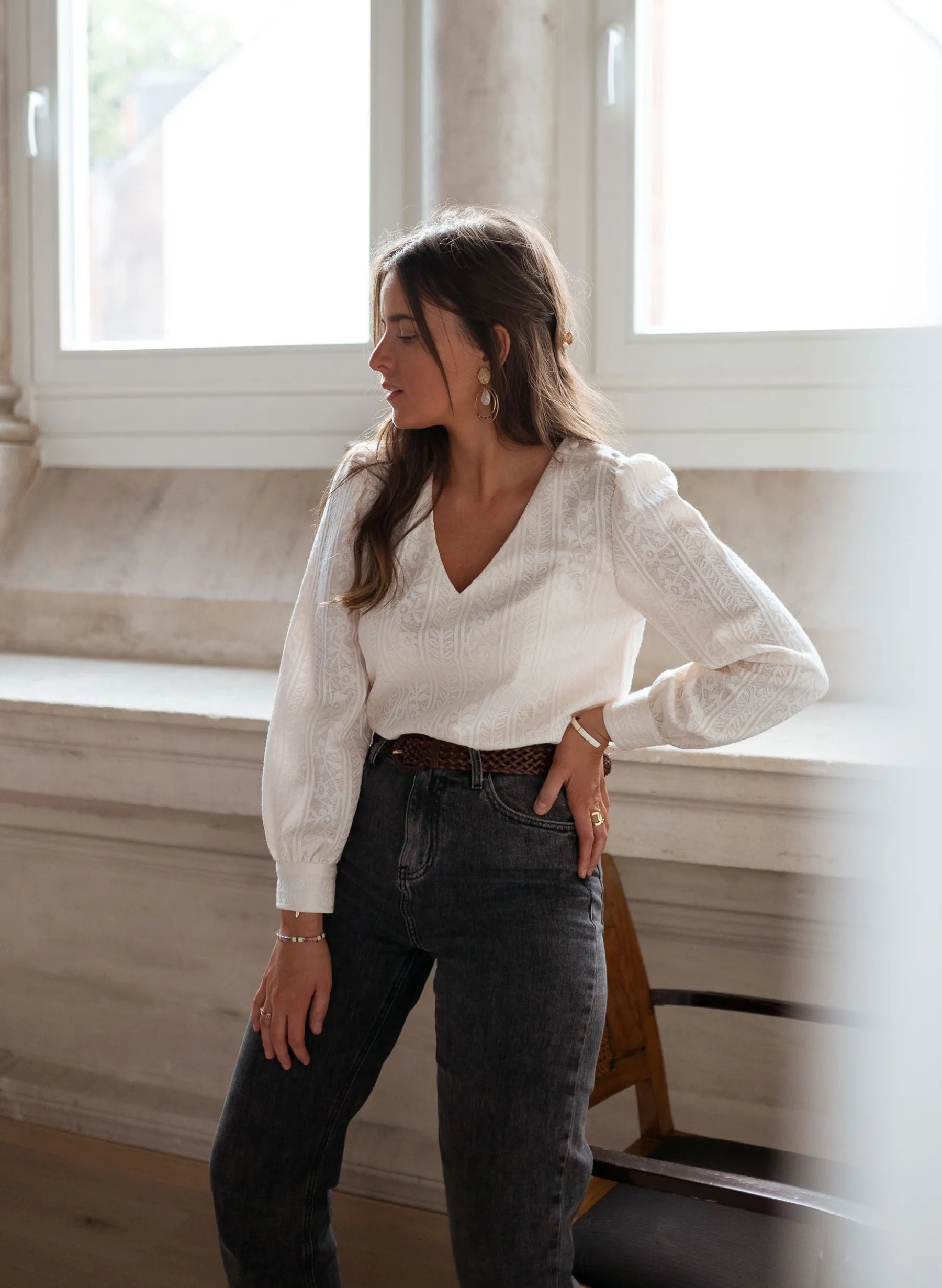 Chemisiers & Blouses-EASY-CLOTHES Blouse Otis - écrueEasy Clothes Écrue