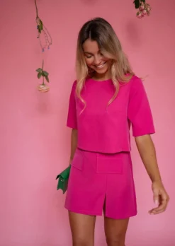 Chemisiers & Blouses-EASY-CLOTHES Blouse Rose Suly | Création Easy Clothes | Made in France Rose