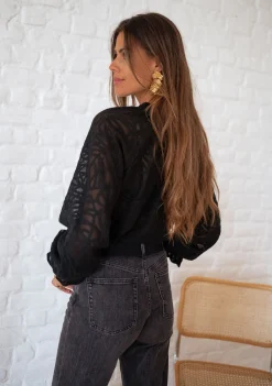 Chemisiers & Blouses-EASY-CLOTHES Blouse Salima - noireEasy Clothes Noire