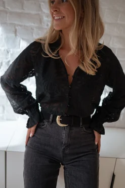 Chemisiers & Blouses-EASY-CLOTHES Blouse Salima - noireEasy Clothes Noire
