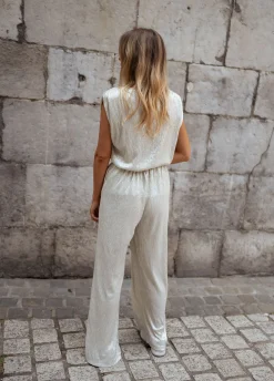 Chemisiers & Blouses-EASY-CLOTHES Blouse Thelma - argentéeEasy Clothes Argentée