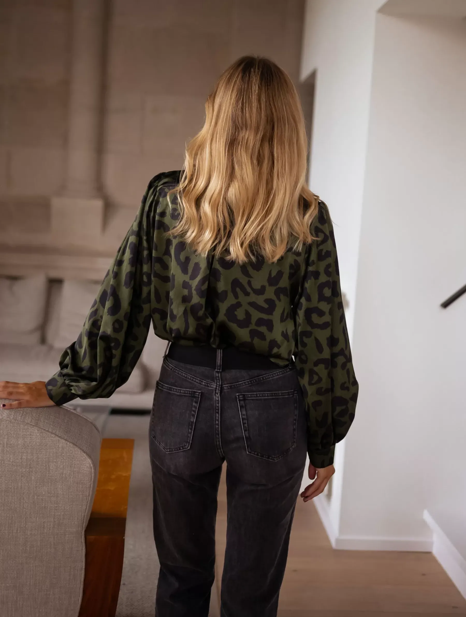 Chemisiers & Blouses-EASY-CLOTHES Blouse Triade - léopard kakiEasy Clothes Léopard kaki