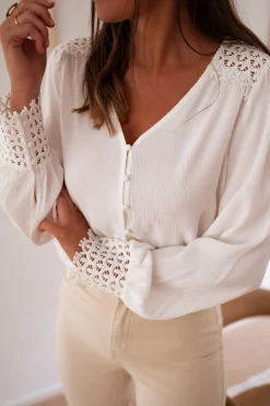 Chemisiers & Blouses-EASY-CLOTHES Blouse Yena - blancheEasy Clothes Blanche