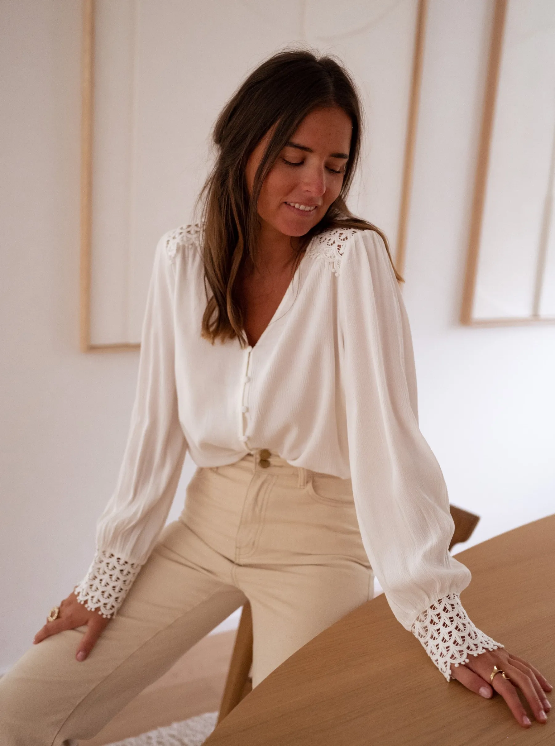 Chemisiers & Blouses-EASY-CLOTHES Blouse Yena - blancheEasy Clothes Blanche