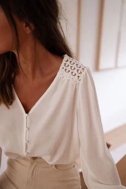 Chemisiers & Blouses-EASY-CLOTHES Blouse Yena - blancheEasy Clothes Blanche