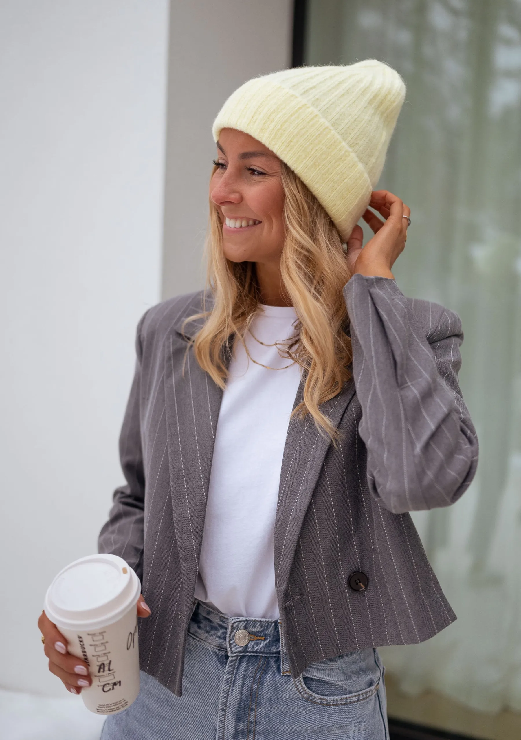 Bonnets & Gants-EASY-CLOTHES Bonnet Letty - jauneEasy Clothes Jaune