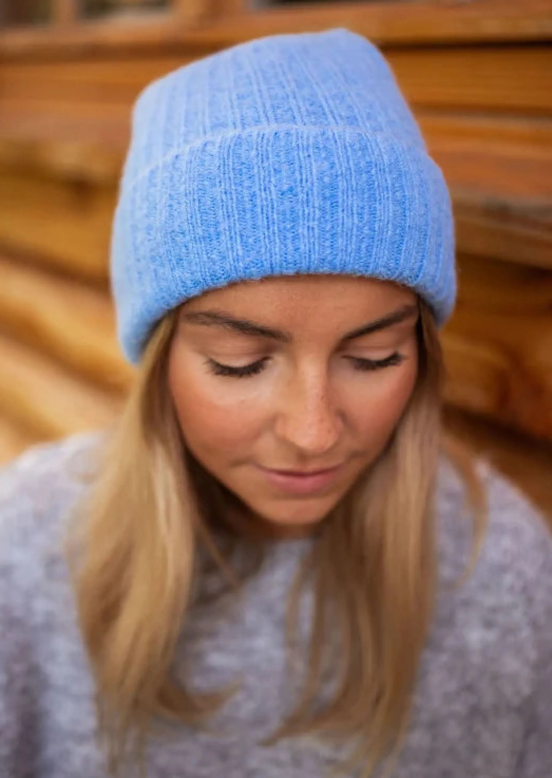 Bonnets & Gants-EASY-CLOTHES Bonnet Sama - Bleu - En Maille & DouxEasy Clothes Bleu
