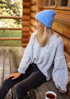 Bonnets & Gants-EASY-CLOTHES Bonnet Sama - Bleu - En Maille & DouxEasy Clothes Bleu