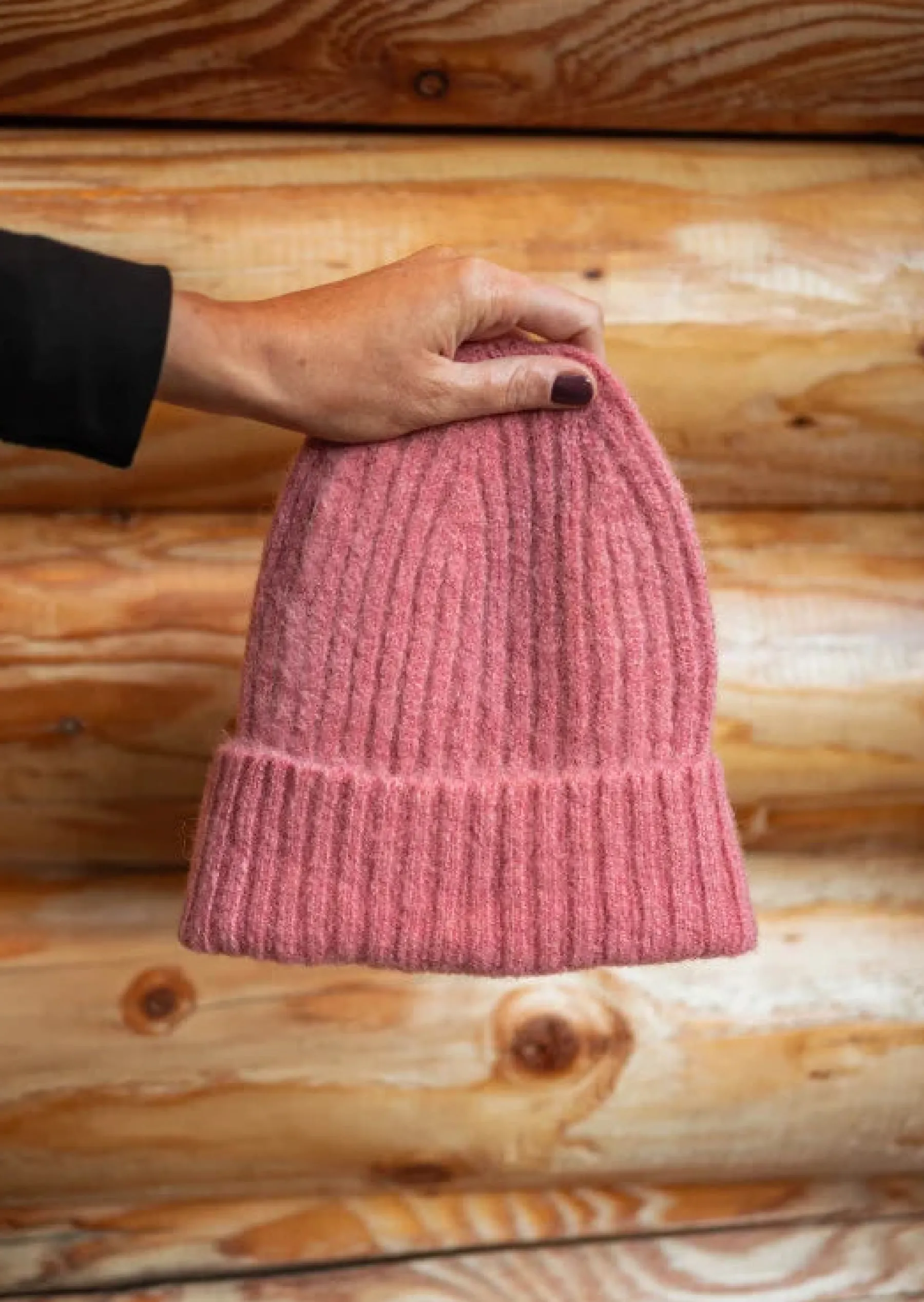 Bonnets & Gants-EASY-CLOTHES Bonnet Sama - Rose - En Maille & DouxEasy Clothes Rose