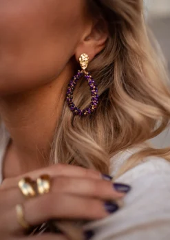 Boucles d'oreilles-EASY-CLOTHES Boucles d’Oreilles - Moreno - Perles MauvesEasy Clothes Mauves       