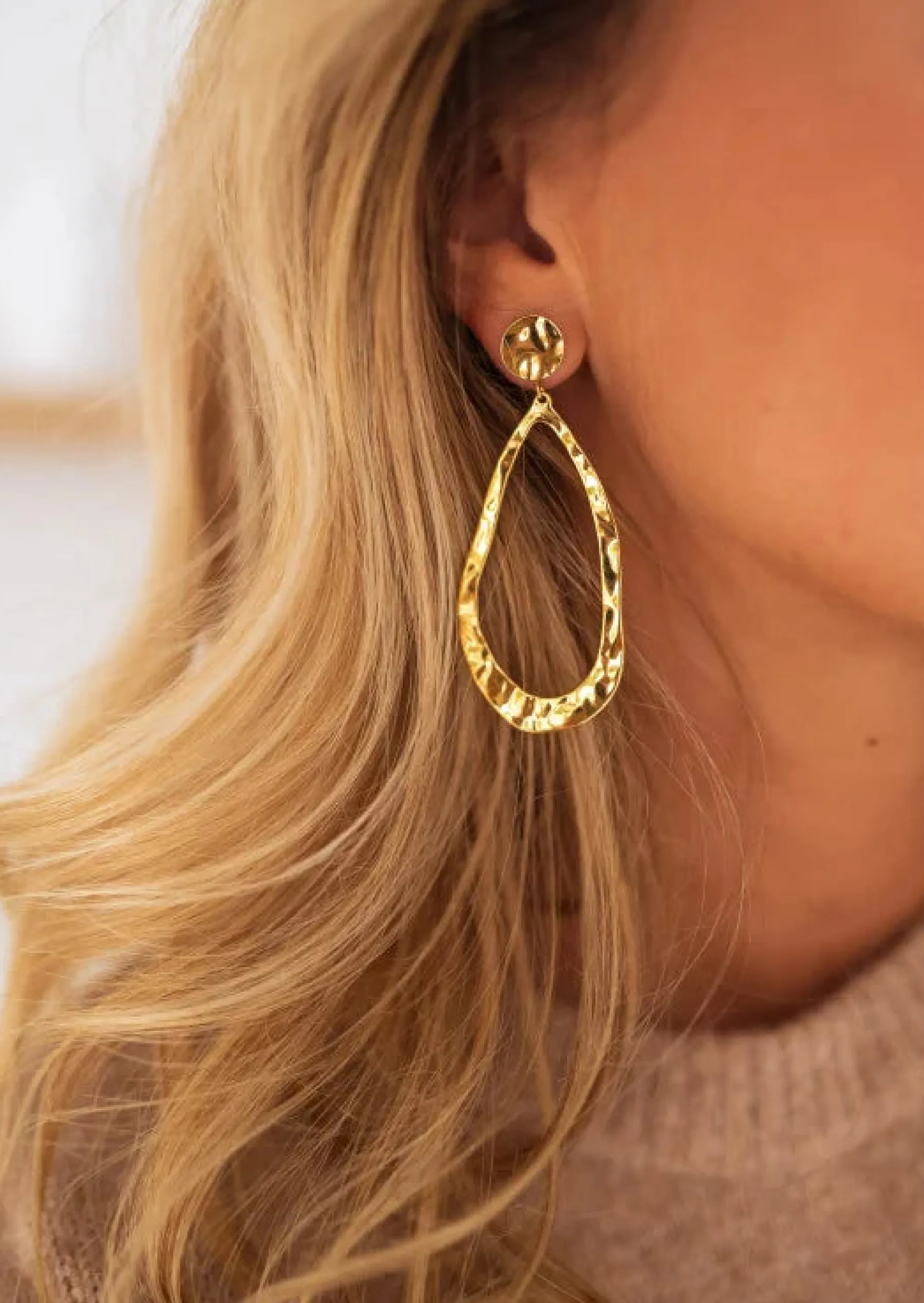 Boucles d'oreilles-EASY-CLOTHES Boucles d’Oreilles Dorées - Paulo - Bijoux FemmeEasy Clothes Dorées