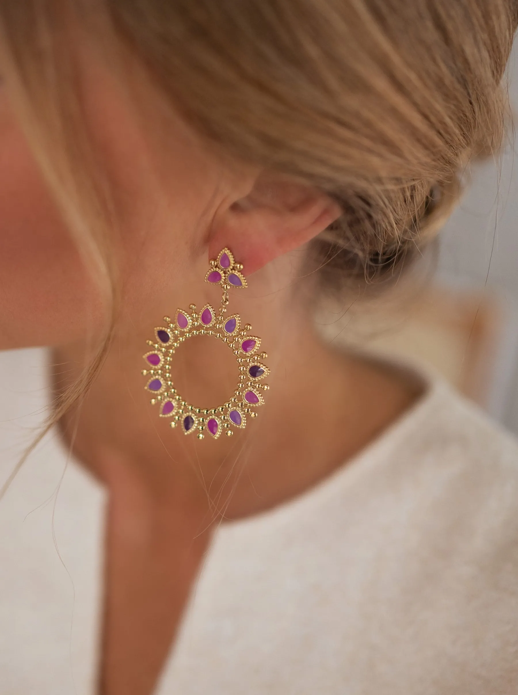 Boucles d'oreilles-EASY-CLOTHES Boucles d’Oreilles Dorées | Tilou | Bijoux Easy Clothes Dorées
