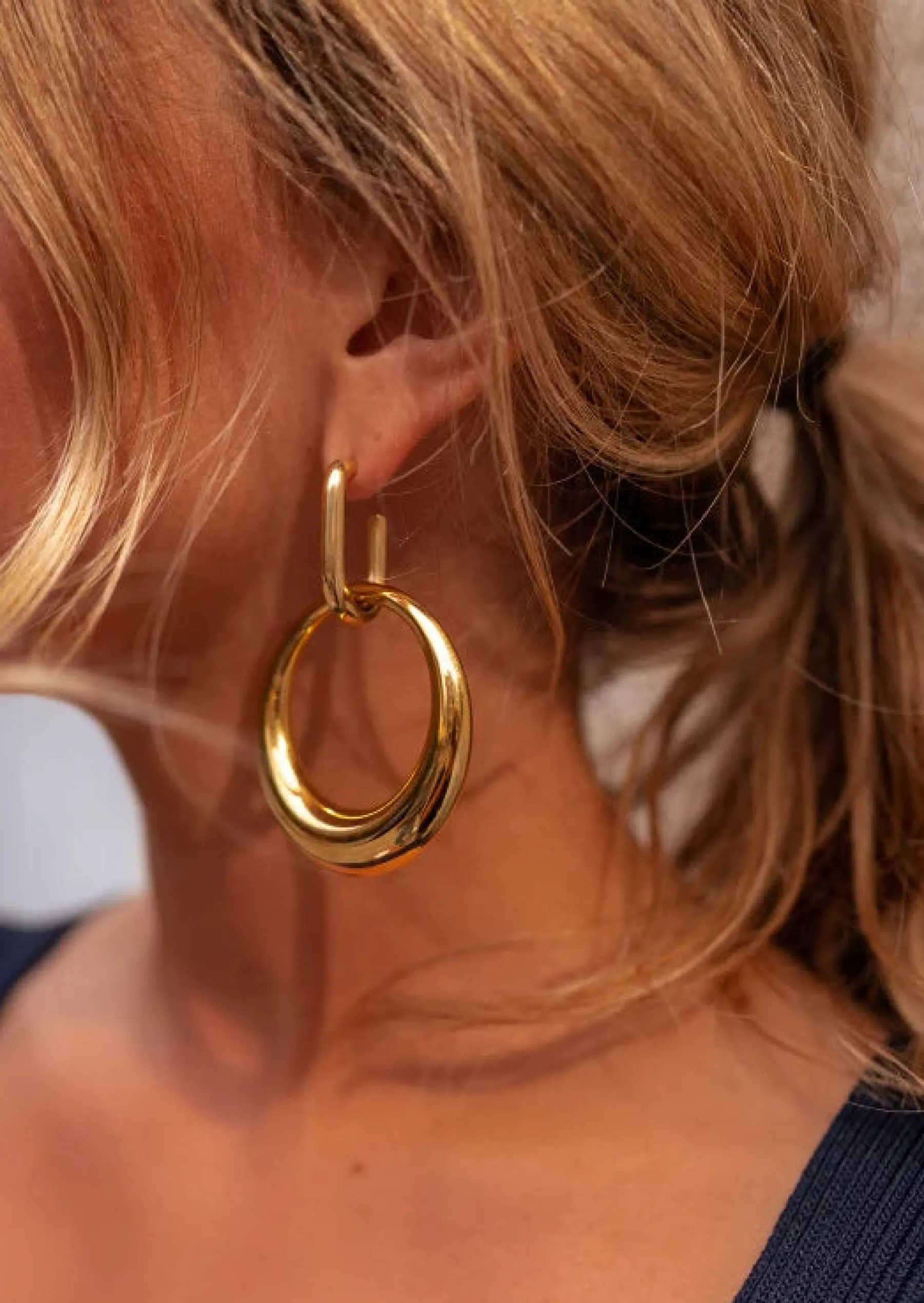 Boucles d'oreilles-EASY-CLOTHES Boucles d’Oreilles Dorées - Sandy - Bijoux Easy Clothes Dorées